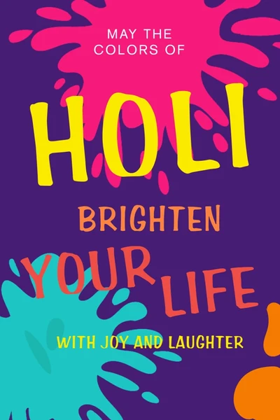 Template Colorful Holi Celebration Event Poster Purple