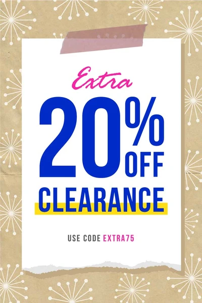 Template Blue and Pink Clearance Sale Poster Design