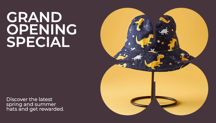 Grand Opening Gift Card with Navy Yellow