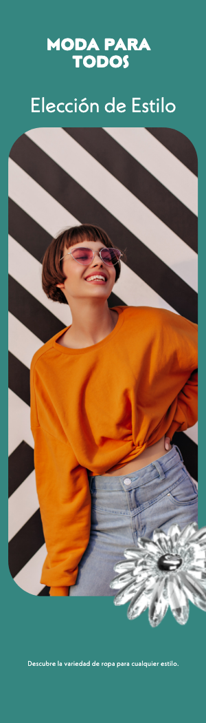 Chic Orange Outfit Style Ad Poster