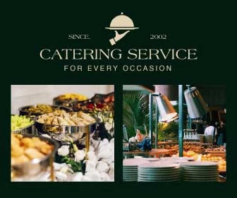 Template Green Elegant Catering Service Ad Template