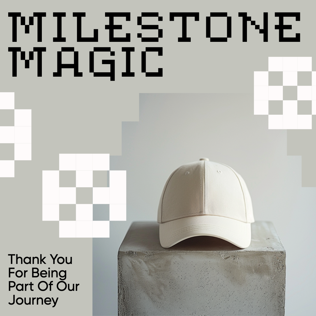 Template Milestone Magic Instagram Square Post in Gray