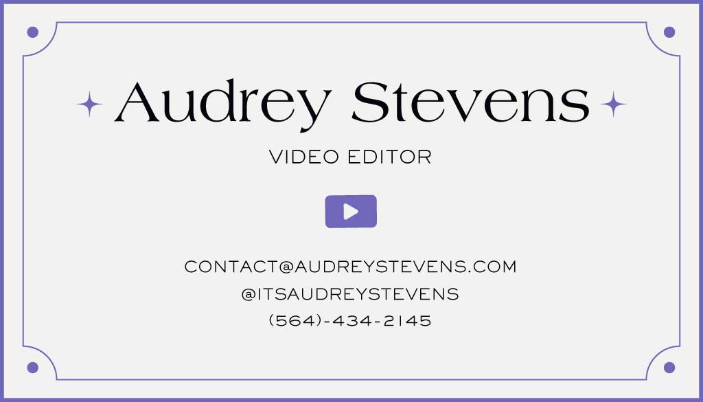 Lavender Hued Professional Business Card Template