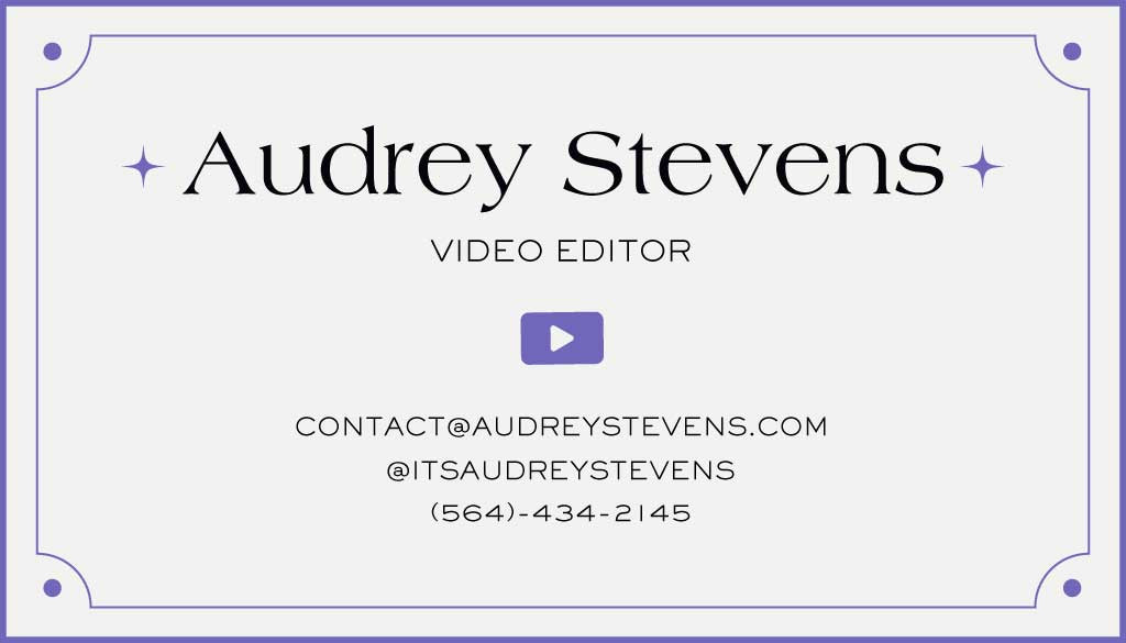 Template Lavender Hued Professional Business Card Template