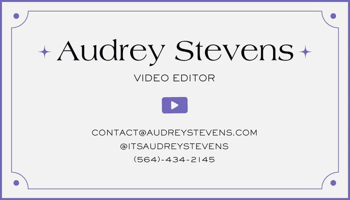 Template Lavender Hued Professional Business Card Template