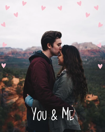 Template Romantic Outdoor Couple Photo Poster