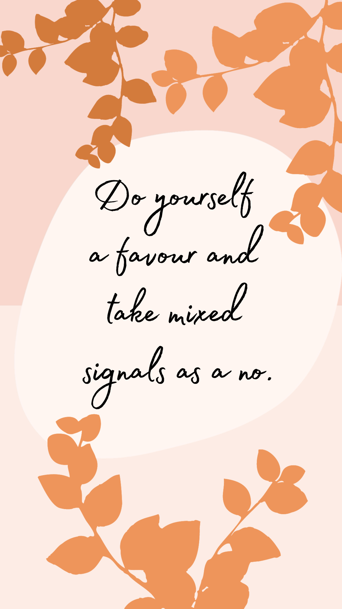 Peach Serenity Inspirational Quote Poster