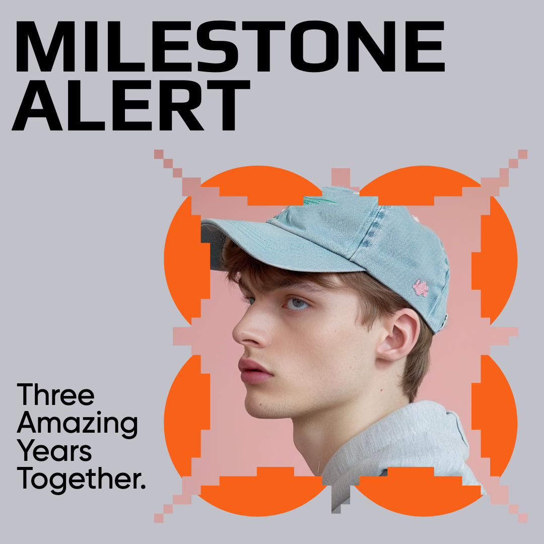 Orange and Gray Milestone Alert Instagram Post