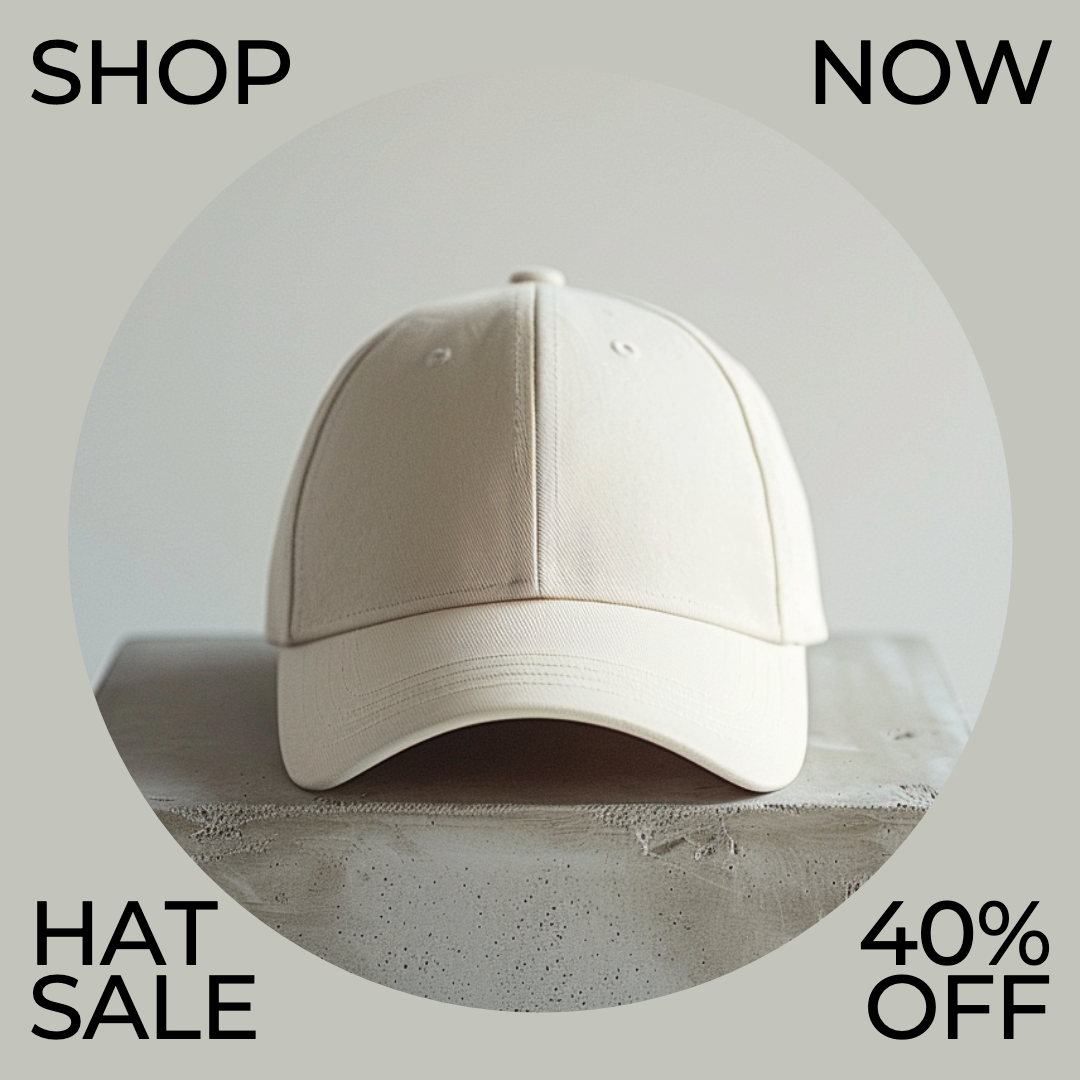 Template Minimalist Beige Instagram-Square Hat Sale Post