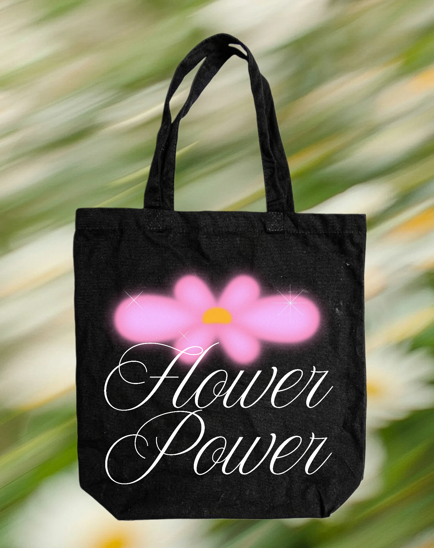 Template Charming Pink Flower Tote Bag Design