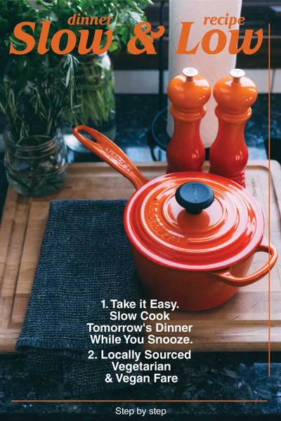 Template Warm Homemade Dinner Recipe Poster in Orange