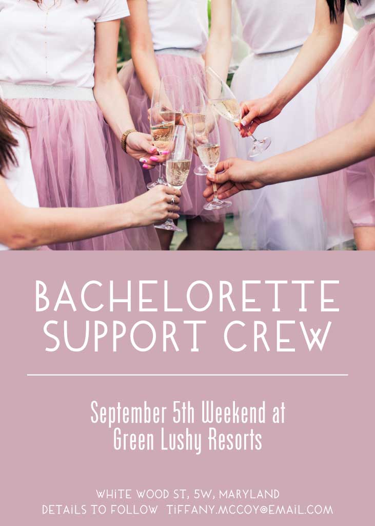 Chic Pink Bachelorette Party Poster Template