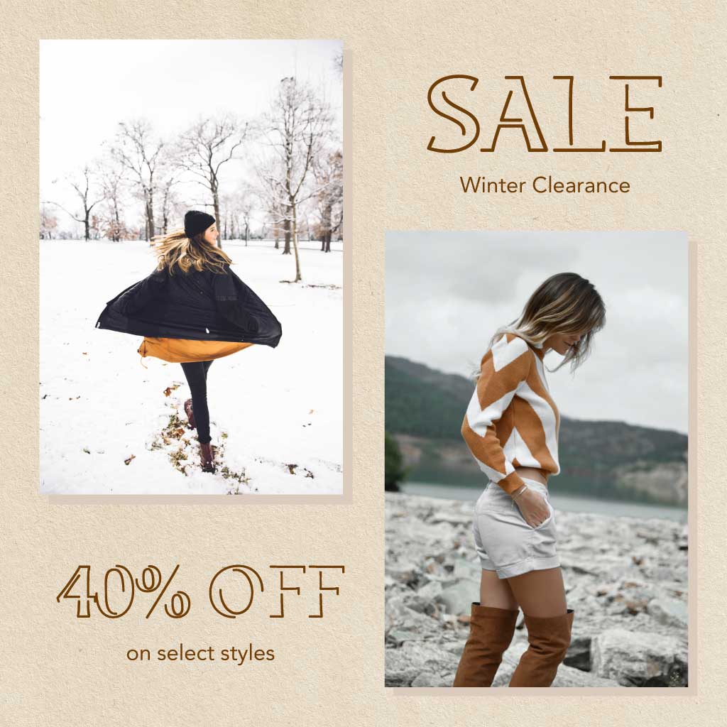 Winter Fashion Clearance Sale Template