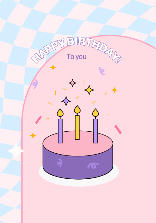 Charming Pink Birthday Celebration Post Template