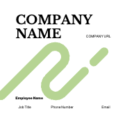 Sleek Green and Black Business Card Template