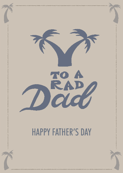 Template Cool Blue Father's Day Greeting Poster