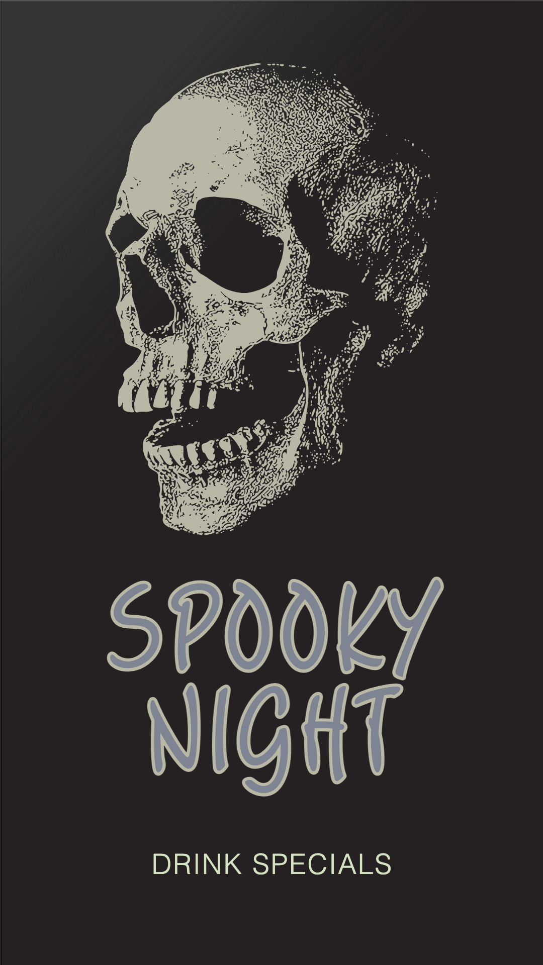 Eerie Black Halloween Poster for Night Events