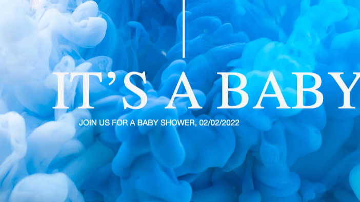 Blue Baby Shower Celebration Invitation Post