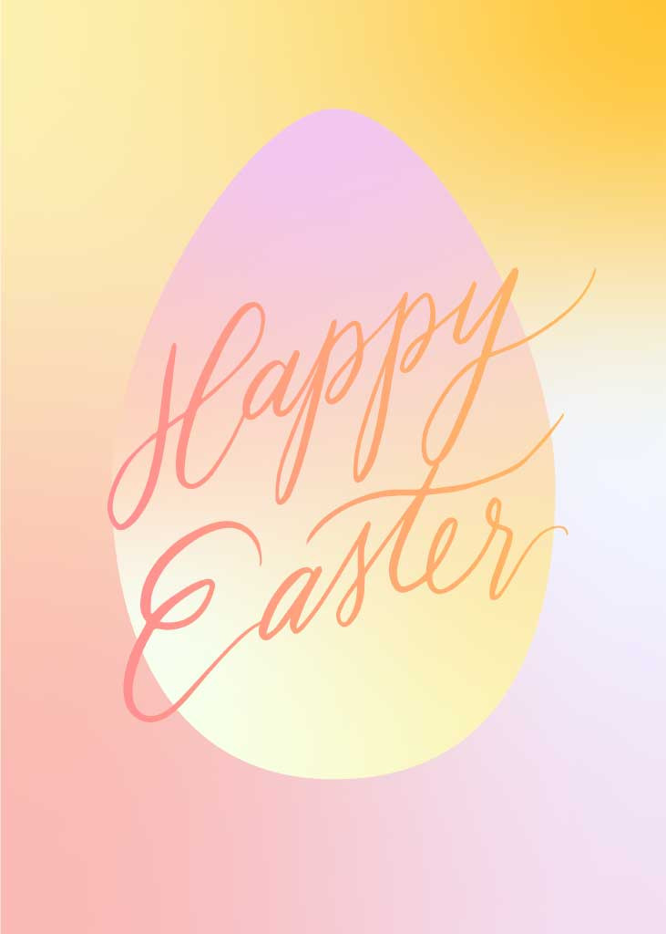 Template Sunny Pastel Easter Greetings Post