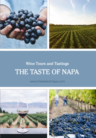 Template Savor the Napa Valley Wine Tour Poster