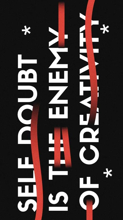 Template Black Red Motivational Poster Design Template