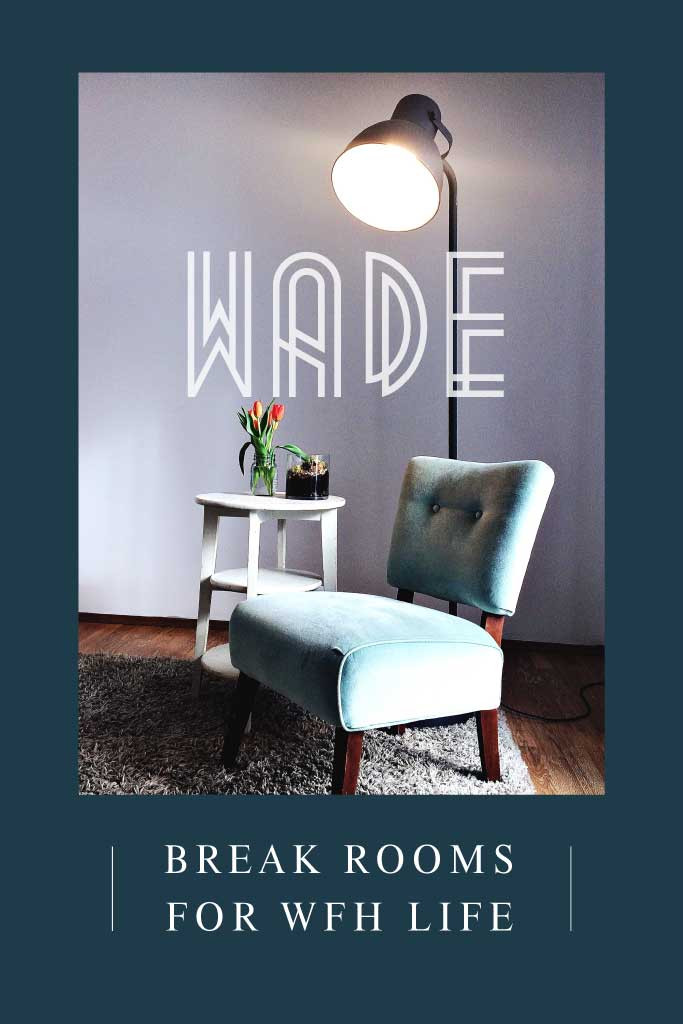 Template Stylish Home Office Poster with Cool Blue Touch