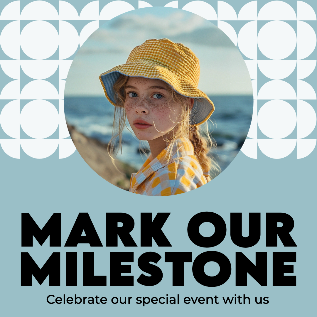 Template Celebrate Special Event Instagram Post Blue