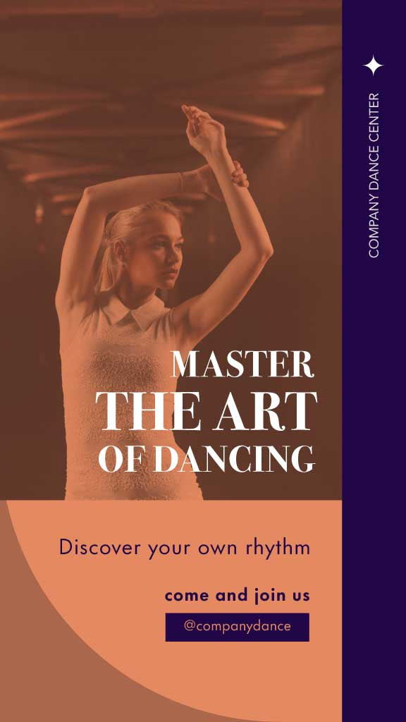 Template Elegant Dance Class Poster in Warm Tones