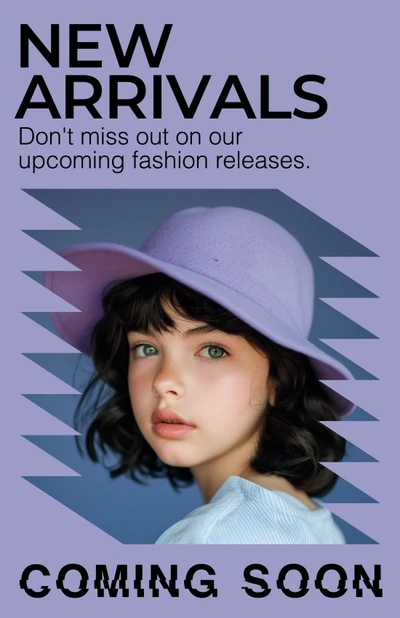 Template Chic New Arrivals Fashion Poster in Purple