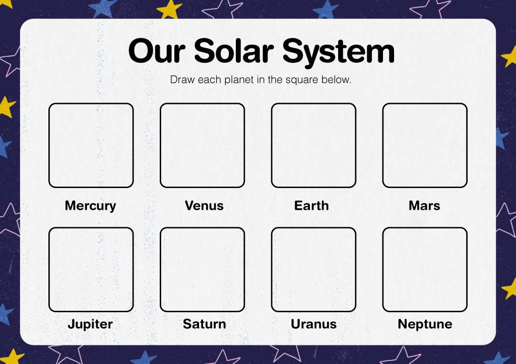 Template Galactic Blue Educational Poster for Kids