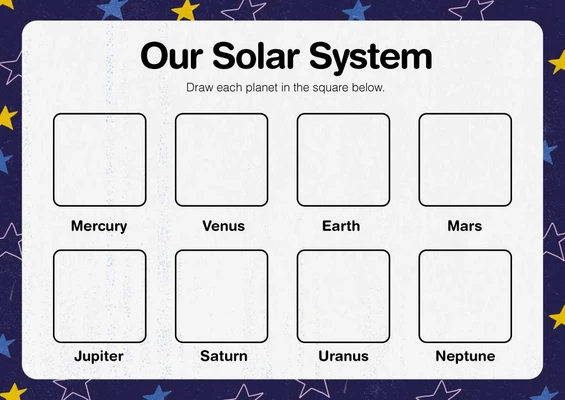 Template Galactic Blue Educational Poster for Kids