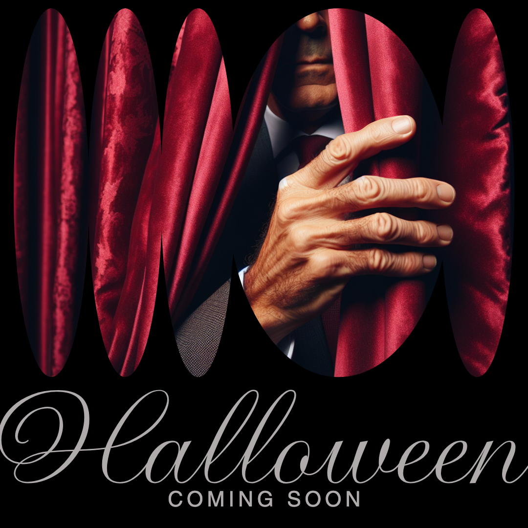 Mysterious Red Curtain Halloween Poster Reveal