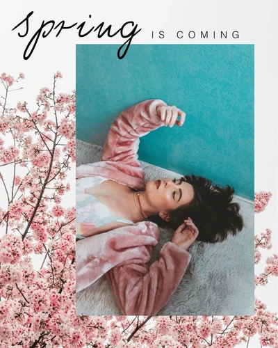 Template Blooming Spring Season Social Media Post