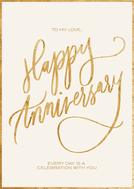 Elegant Gold Anniversary Greeting Card Design