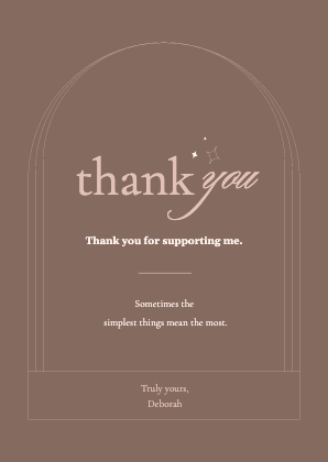 Elegant Taupe Appreciation Postcard Template