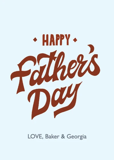Template Warm Brown Father's Day Greeting Post