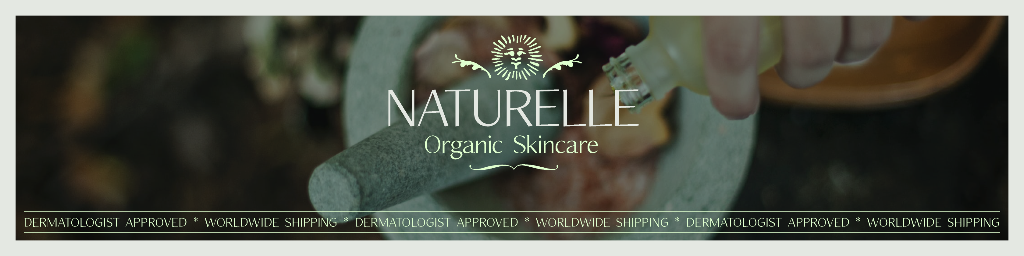 Elegant Naturelle Organic Skincare Ad in Teal