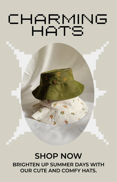 Charming Instagram-Story Featuring Green Summer Hats