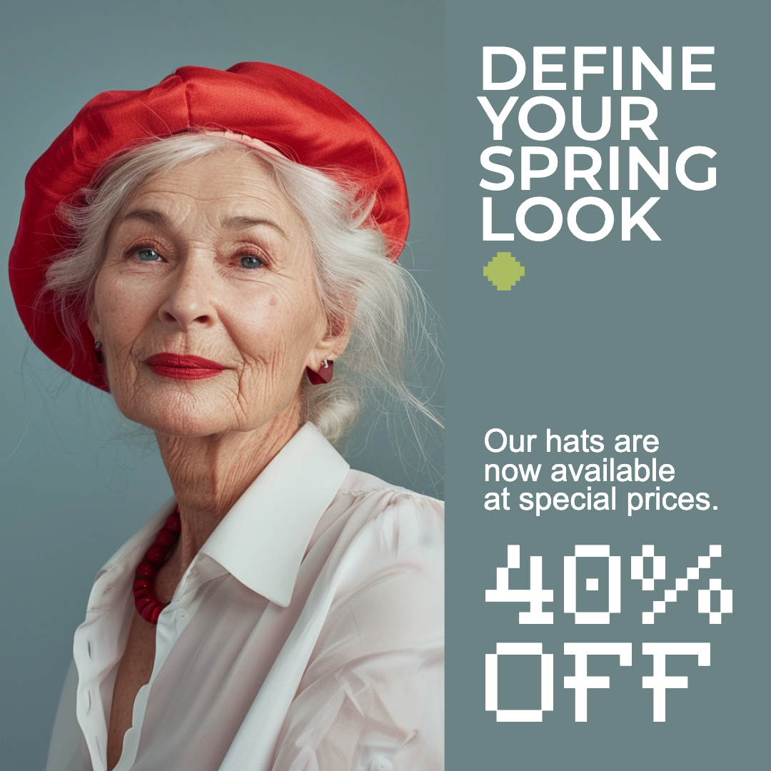 Template Stylish Instagram-Square Post with Red Accent