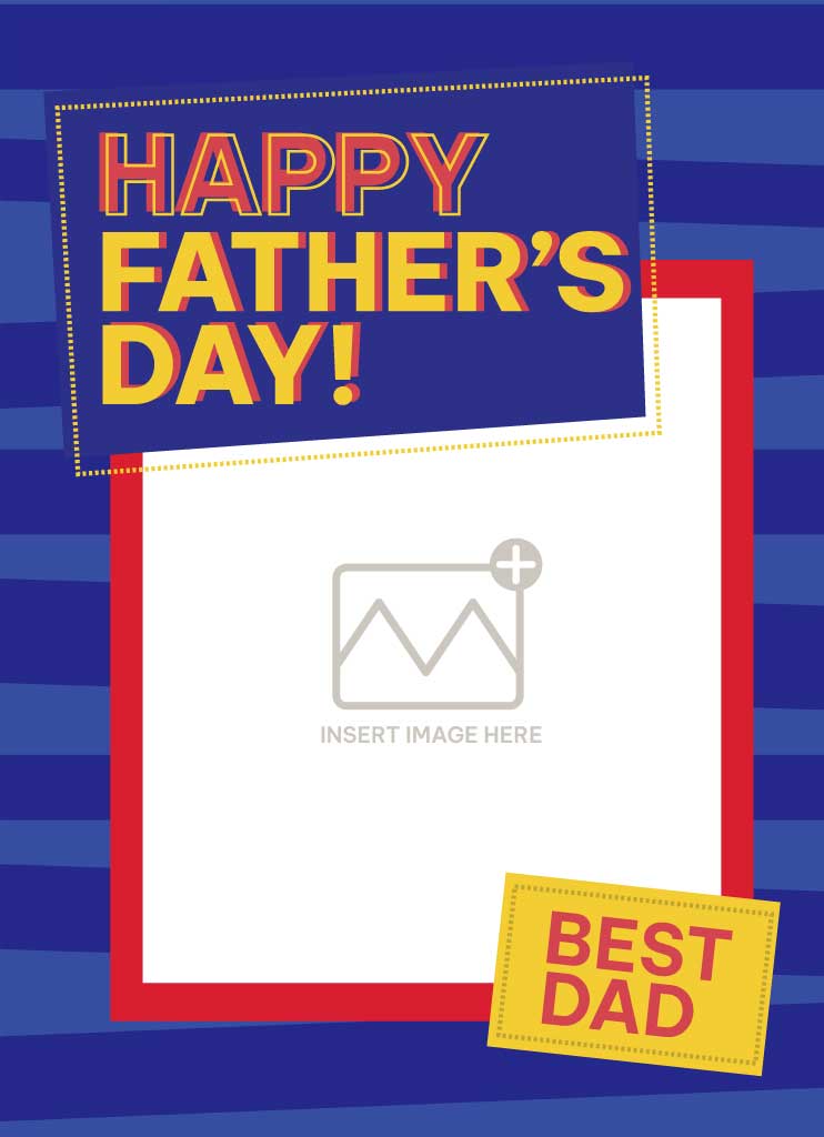 Colorful Happy Father's Day Poster Template