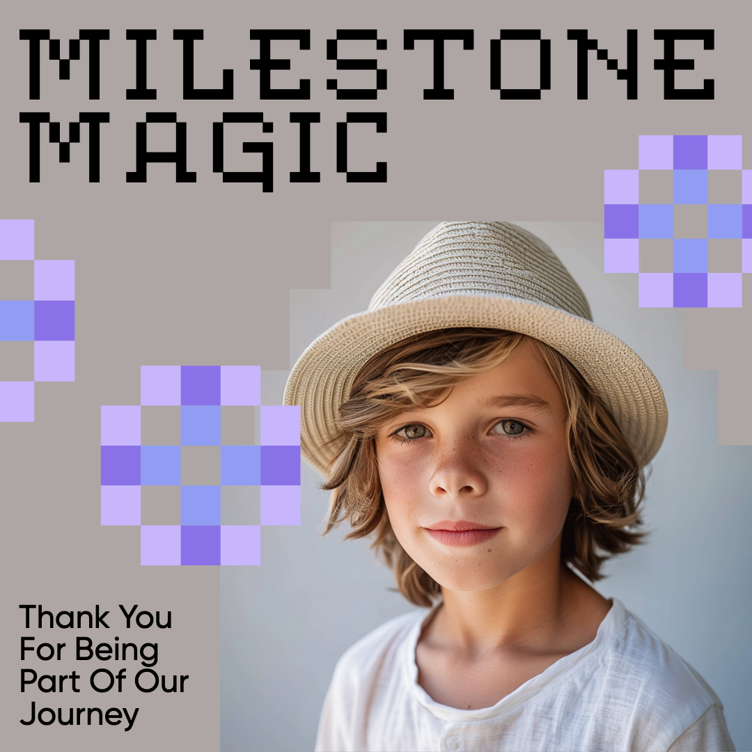 Milestone Magic Gratitude Instagram Post in Taupe