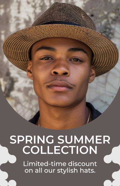 Template Stylish Spring Summer Collection Poster in Brown