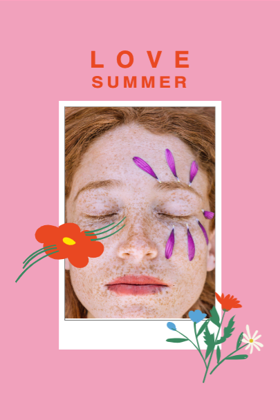 Charming Pink Summer Love Poster