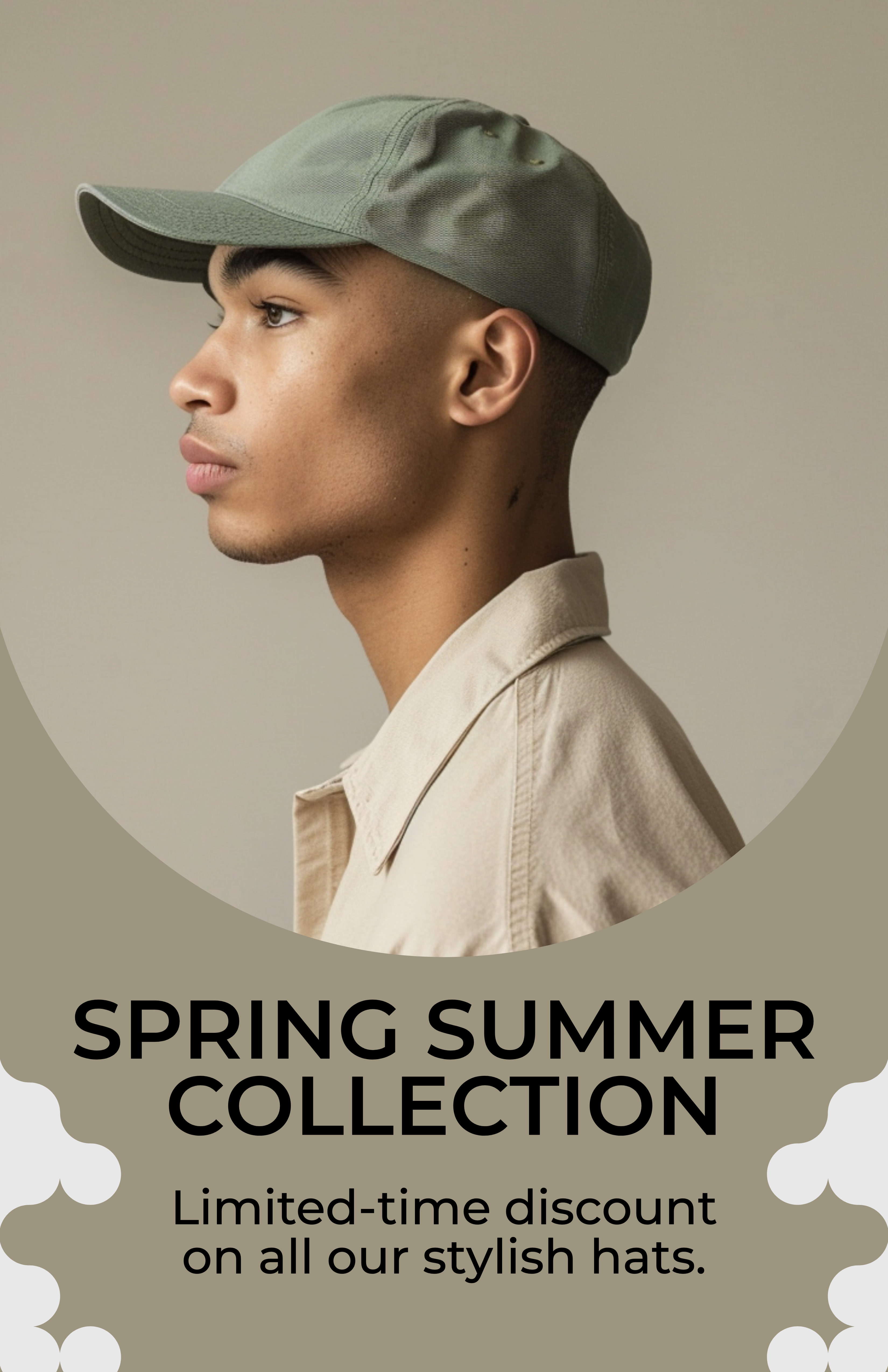 Template Stylish Spring Summer Hat Collection Poster