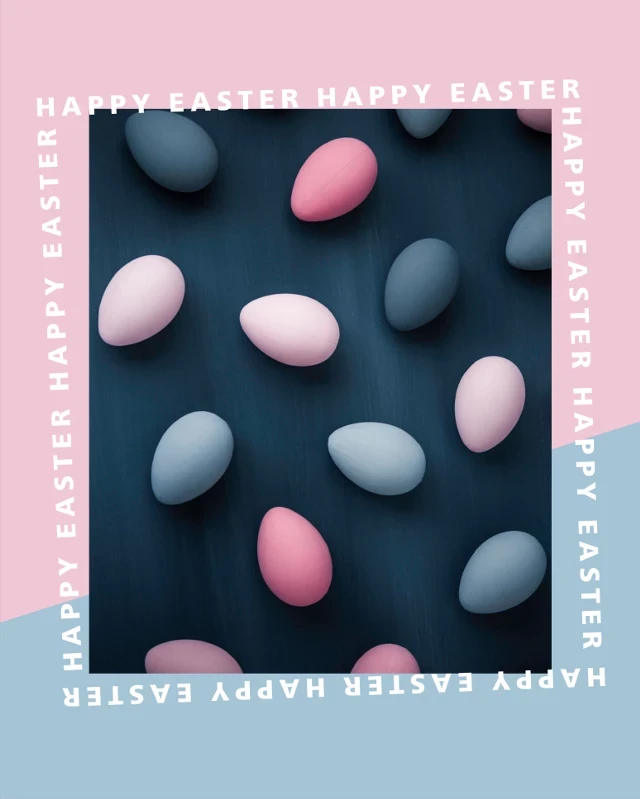 Template Colorful Easter Egg Celebration Poster Design