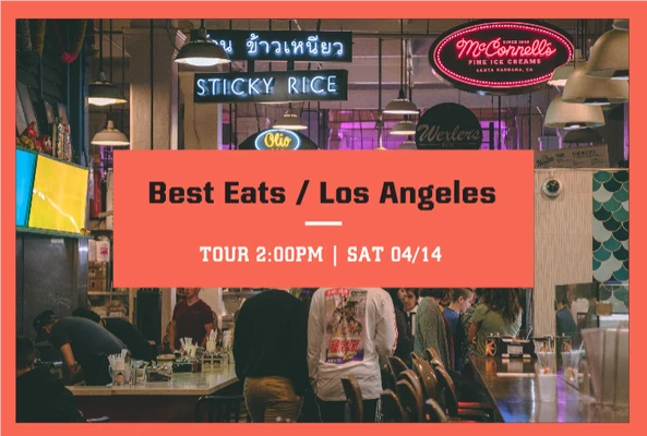 Template Culinary Adventure Los Angeles Food Tour Poster