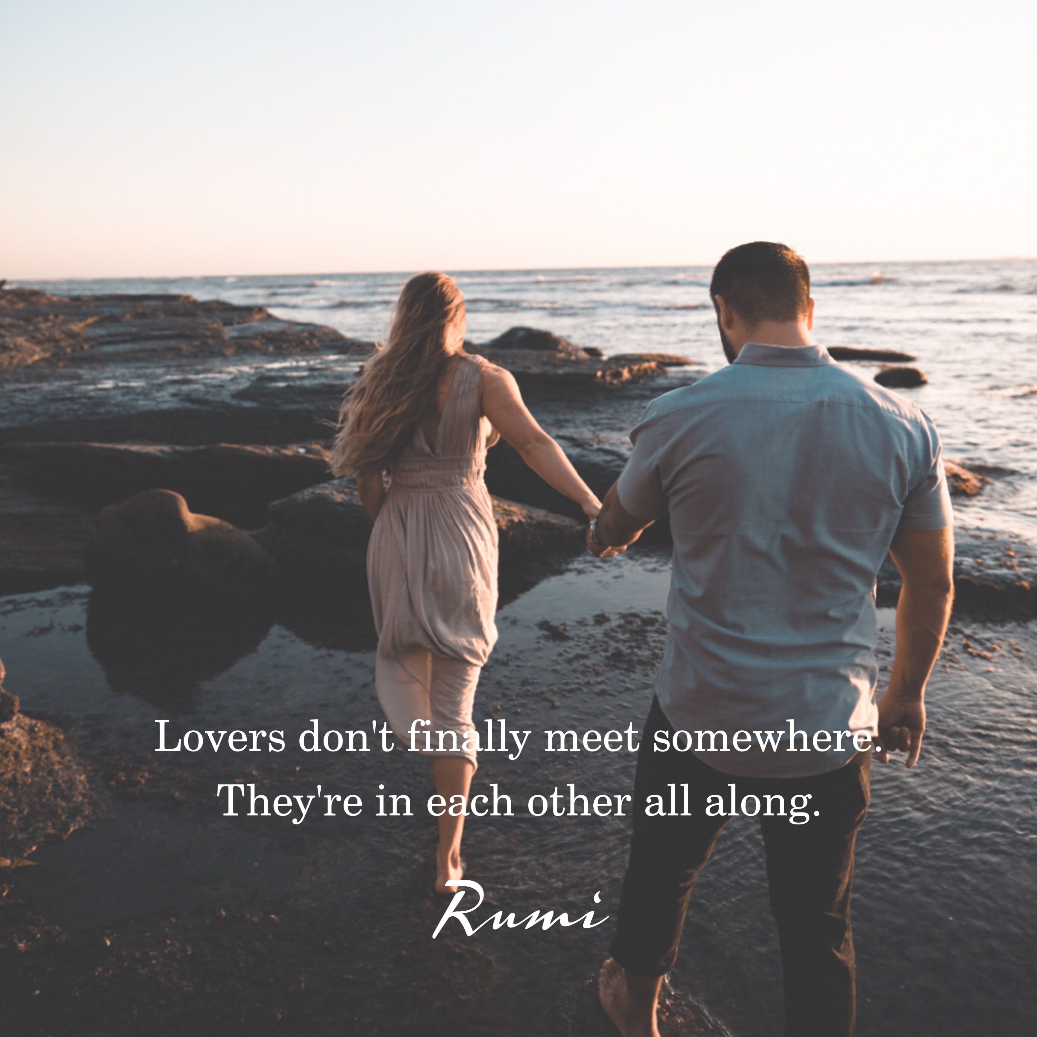 Romantic Beachside Couple Quote Post