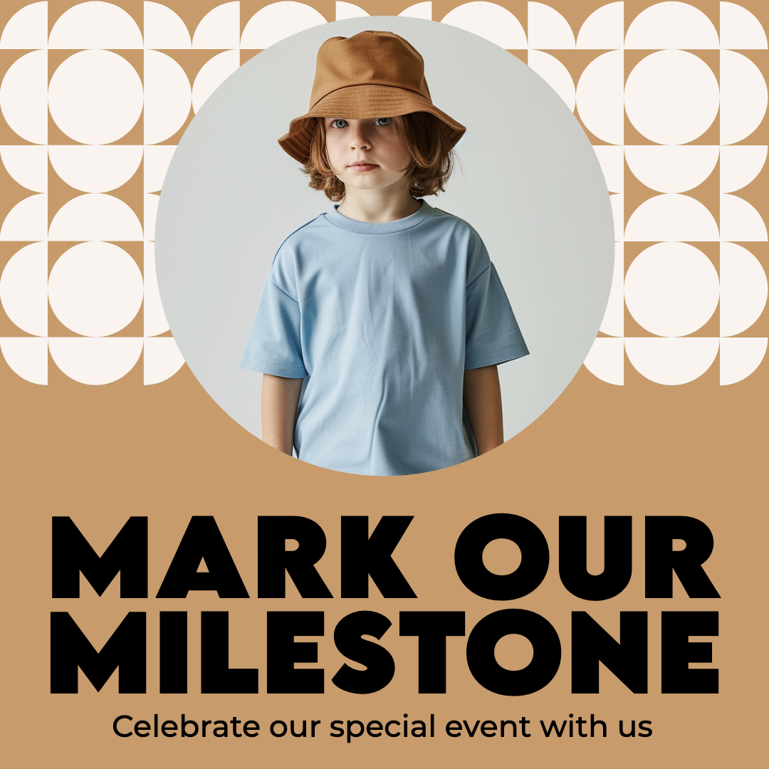Template Celebrate Milestones with Warm Brown Instagram-Square