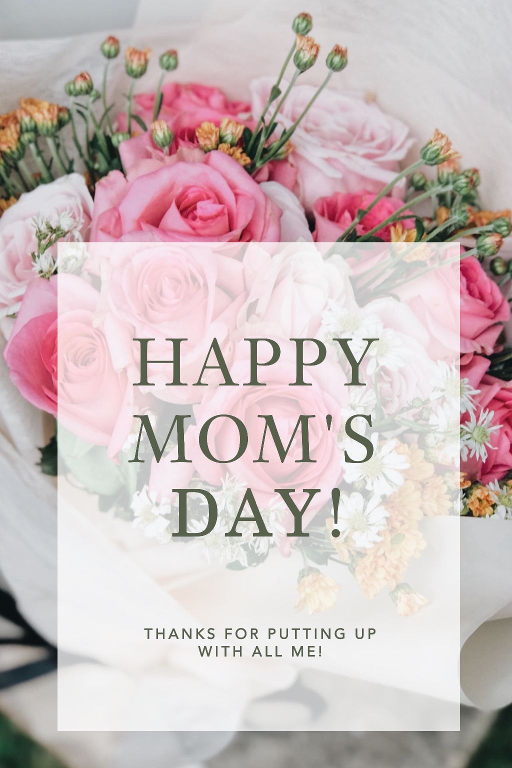 Charming Pink Floral Mother's Day Poster