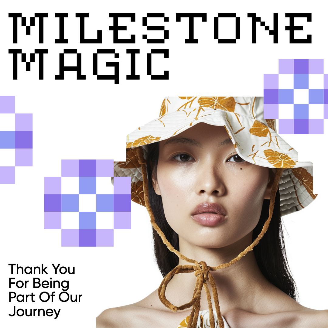 Milestone Magic Thank You Instagram Post in Purple